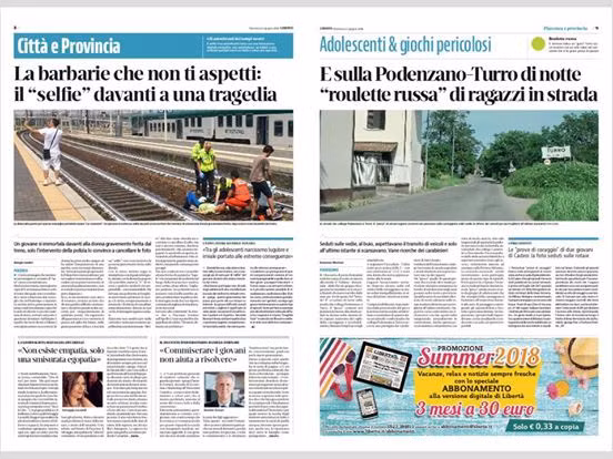 Vụ việc người đàn ông chụp ảnh "tự sướng" cạnh tai nạn bị truyền thông Ý lên án mạnh mẽ - Ảnh: TWITTER