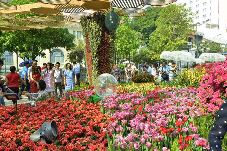 Đường hoa Nguyễn Huệ Tết Mậu Tuất 2018 mở cửa phục vụ người dân từ ngày 13/2 (28 Tết) đến 22h ngày 19/2 (mùng 4 Tết).