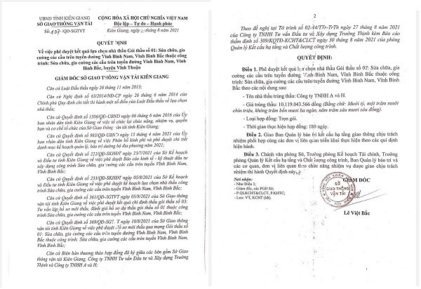 Cong ty A&H trung lien tiep 2 goi thau cua So GTVT Kien Giang-Hinh-4