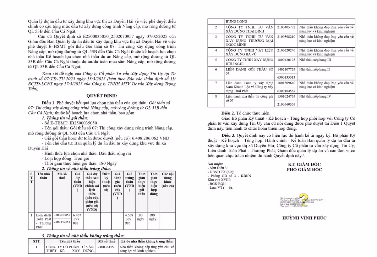 Tra Vinh: Ai trung goi thau nang cap duong so 01 KCN Long Duc-Hinh-3