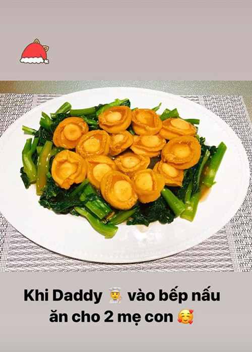 Phạm Hương hạnh phúc khoe các món ăn do chồng nấu khiến nhiều người ghen tỵ.