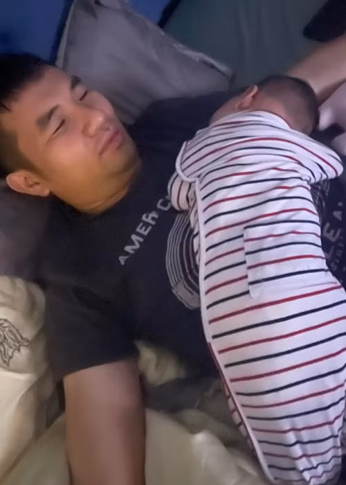 Ông xã của Vân Hugo cũng san sẻ với nữ MC việc nuôi con.