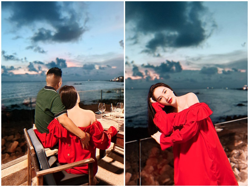 Mới đây, vợ chồng nữ ca sĩ Bảo Thy - doanh nhân Phan Lĩnh có buổi hẹn hò lãng mạn. Bảo Thy diện áo trễ vai, tình tứ bên chồng đại gia.