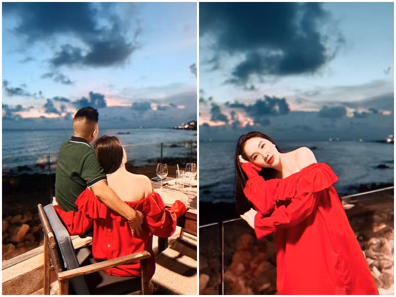 Mới đây, vợ chồng nữ ca sĩ Bảo Thy - doanh nhân Phan Lĩnh có buổi hẹn hò lãng mạn. Bảo Thy diện áo trễ vai, tình tứ bên chồng đại gia.