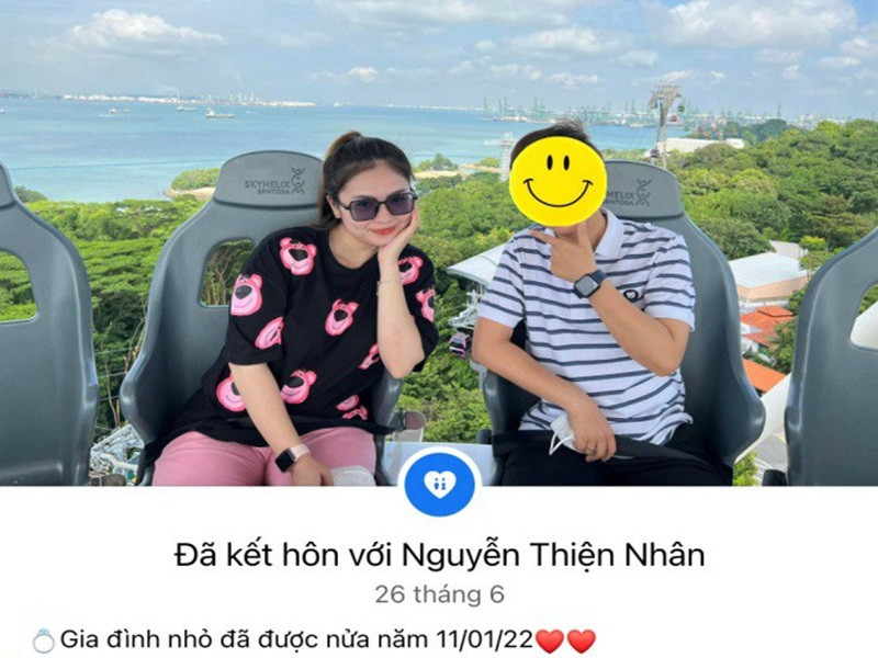 N.T còn cập nhật trạng thái đã kết hôn với Thiện Nhân. Cả hai sống chung từ tháng 1/2022.