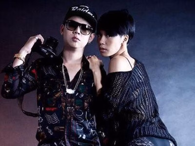 Ngày mới bước chân vào showbiz, Minh Tú hẹn hò rapper Andree. Vào thời điểm đó, Andree vừa về Việt Nam hoạt động nghệ thuật. Ảnh: Pose