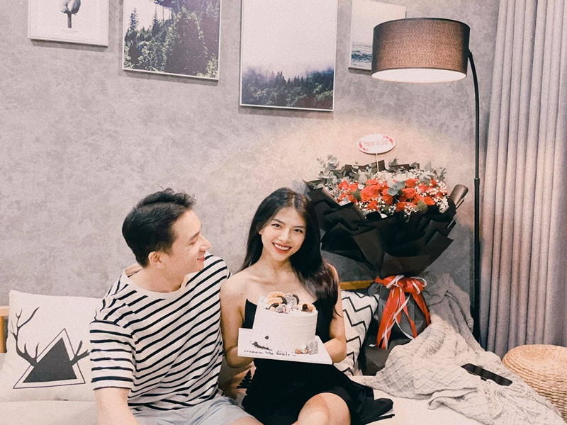 Khánh Vy được chồng chiều chuộng.