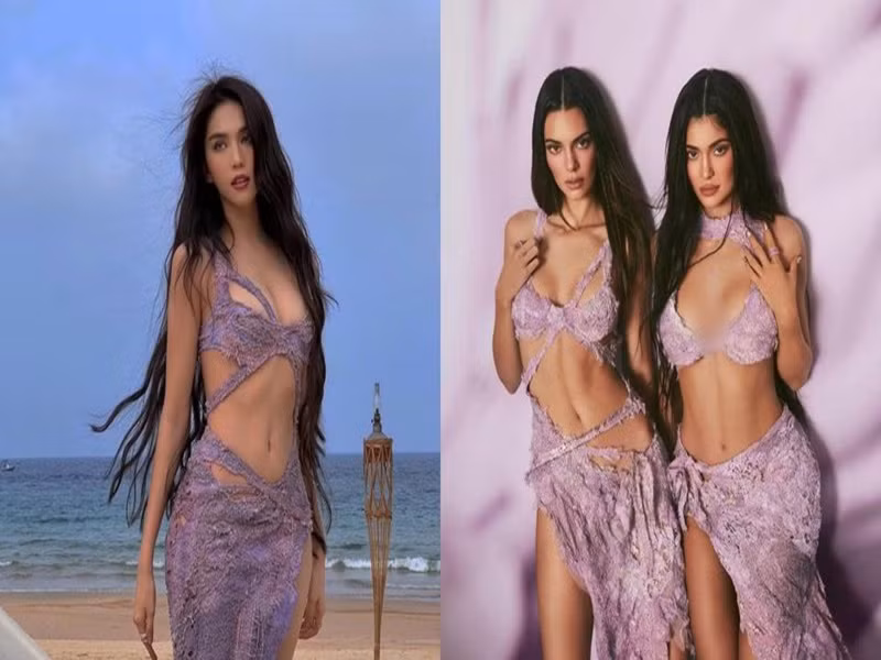 Hồi tháng 4/2022, Ngọc Trinh bị một nhãn hàng tố mặc váy nhái sản phẩm của họ. Trong khi đa số ý kiến cho rằng nữ người mẫu và ê-kíp đã sai khi đạo nhái thiết kế của nhãn hàng nên việc xin lỗi là cần thiết, Ngọc Trinh liên tục chỉ trích cách hành xử nhãn hàng. Nữ người mẫu cho rằng nhãn hàng đáng lẽ ra nên nhắn tin riêng cho cô. Ảnh: Báo Pháp luật