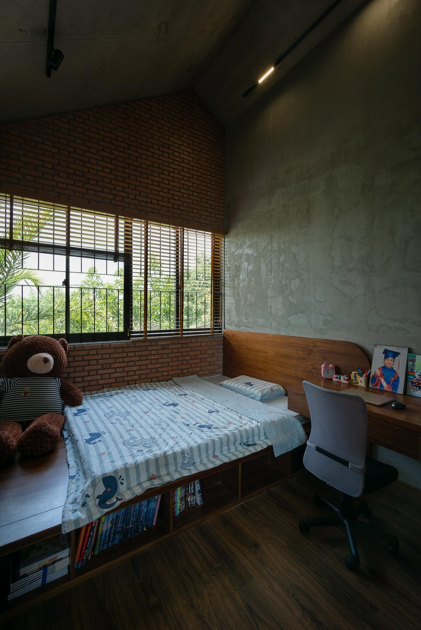 Phòng ngủ của con cái thiết kế nhỏ gọn, tiện lợi.