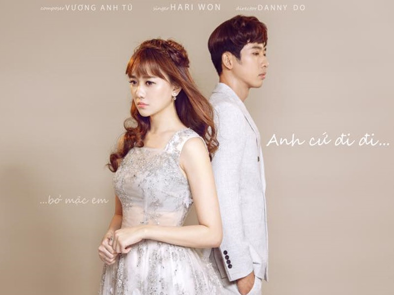 Sự nghiệp ca hát của Hari Won có bước phát triển khá thuận lợi với ca khúc “Anh cứ đi đi” được khán giả đón nhận năm 2016. Thậm chí, nhiều ca sĩ cũng lựa chọn “Anh cứ đi đi” là ca khúc để cover. Ảnh: FBNV