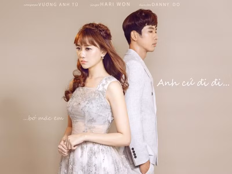 Sự nghiệp ca hát của Hari Won có bước phát triển khá thuận lợi với ca khúc “Anh cứ đi đi” được khán giả đón nhận năm 2016. Thậm chí, nhiều ca sĩ cũng lựa chọn “Anh cứ đi đi” là ca khúc để cover. Ảnh: FBNV