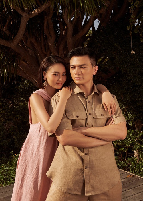 Lan Ngọc và Xuân Tiền tình tứ bên nhau trong bộ ảnh mới.