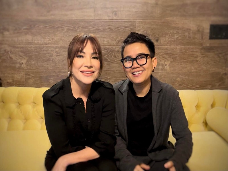 Hậu chia tay Roland, Thanh Hà dính như sam với nhạc sĩ Phương Uyên. Ảnh: FBNV