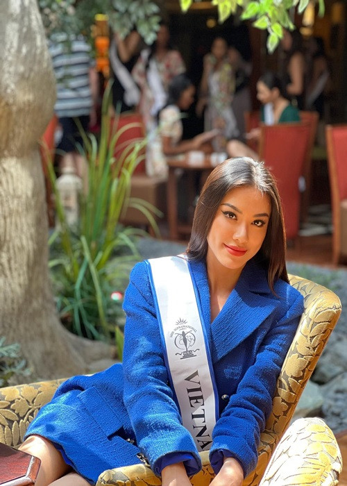 Năm 2021, người đẹp vào top 16 Miss Universe - Hoa hậu Hoàn vũ Thế giới. Ảnh: FBNV