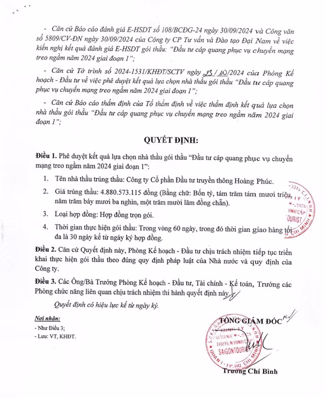 Gói thầu hơn 19 tỷ đồng của Truyền hình cáp Saigontourist đã có chủ - Hình 4 Goi thau hon 19 ty dong cua Truyen hinh cap Saigontourist da co chu-Hinh-4