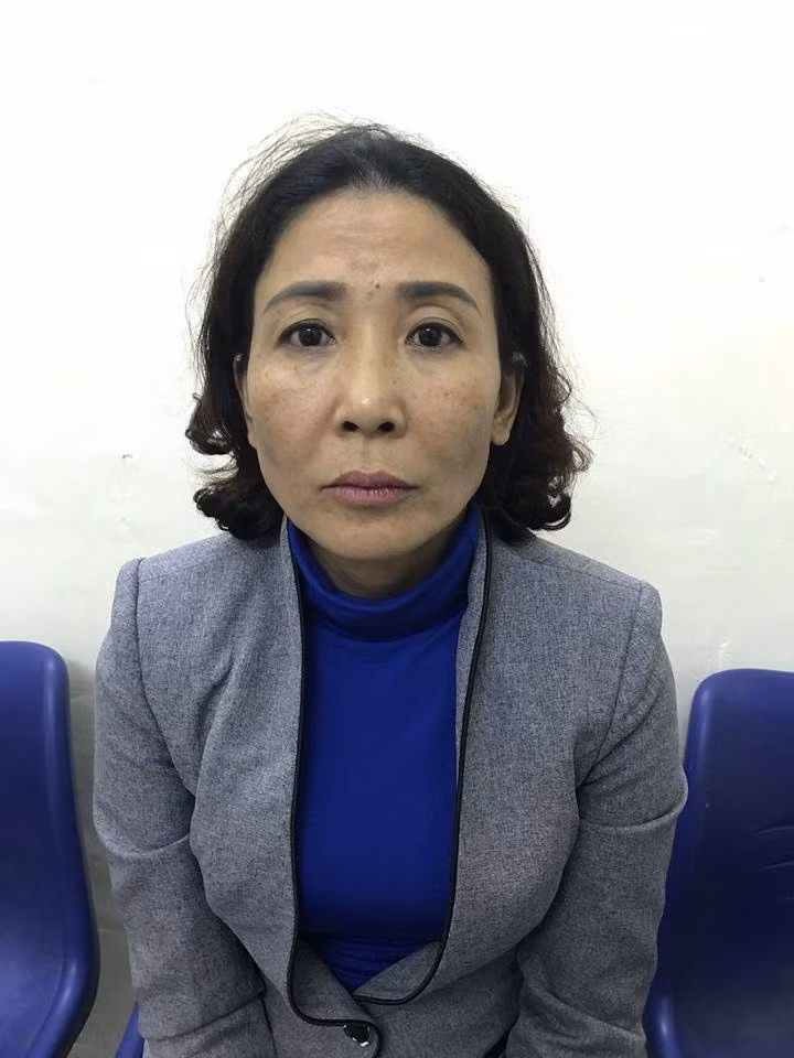 Đối tượng Hạnh tại cơ quan điều tra.