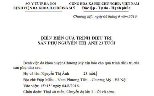 Cong bo nguyen nhan san phu tu vong sau sinh o Chuong My