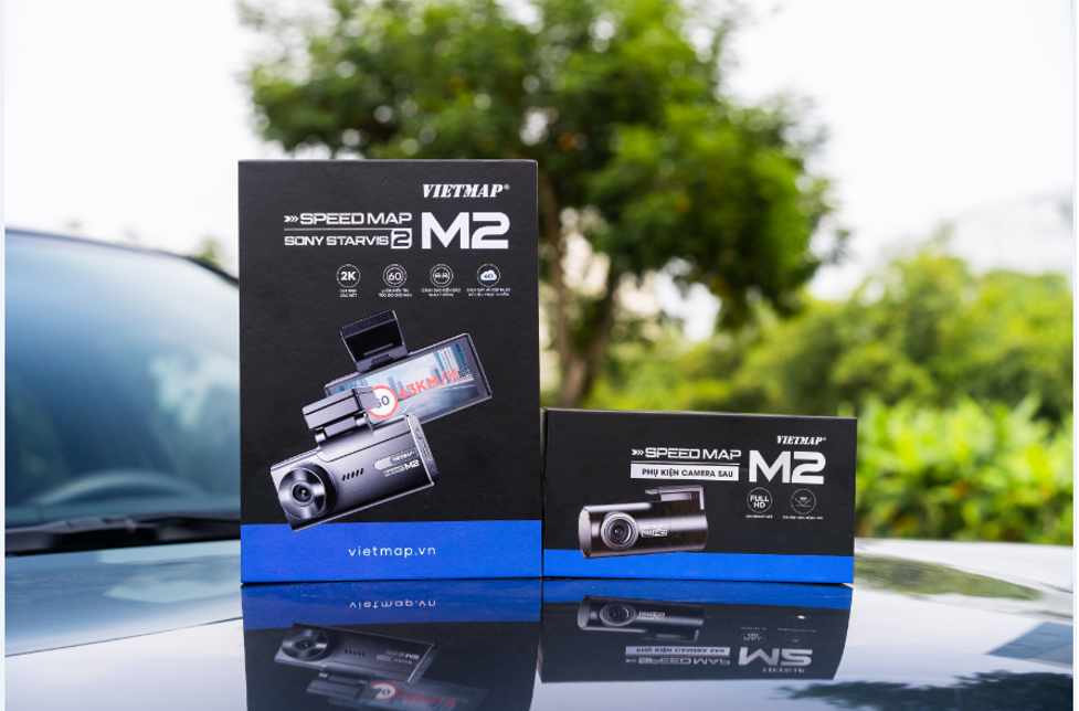 Dòng camera hành trình SpeedMap M2 được Vietmap nâng cấp từ phiên bản SpeedMap M1 trước đó, bắt đầu nhận đặt hàng từ 18/10 tại hệ thống đại lý phân phối của hãng trên toàn quốc. Ảnh: Vietmap.