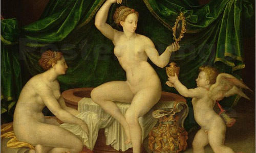 Dấu hiệu hình tròn và chữ thập biểu thị cho giới tính nữ (♀) đồng thời cũng là biểu tượng của sao Kim. Dấu hiệu này được cho là hình ảnh cách điệu của chiếc gương cầm tay của thần Vệ Nữ trong thần thoại La Mã.