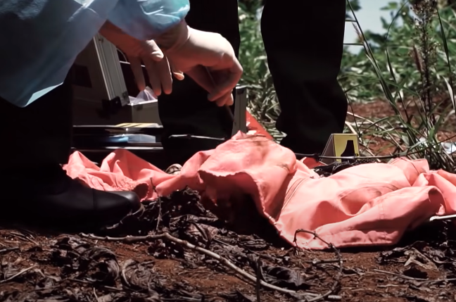 Sau một ngày tập trung cao độ, sử dụng đồng bộ các biện pháp nghiệp vụ để điều tra, truy xét, các trinh sát của Ban Chuyên án đã có được những thông tin phác họa bước đầu về nghi phạm sát hại chị Đoàn Thị Huỳnh Giao. (Ảnh: ANTV)