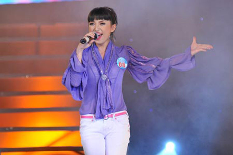 Năm 2009, Như Quỳnh tham gia cuộc thi Ngôi sao Tiếng hát truyền hình. Ảnh: Nguoilaodong