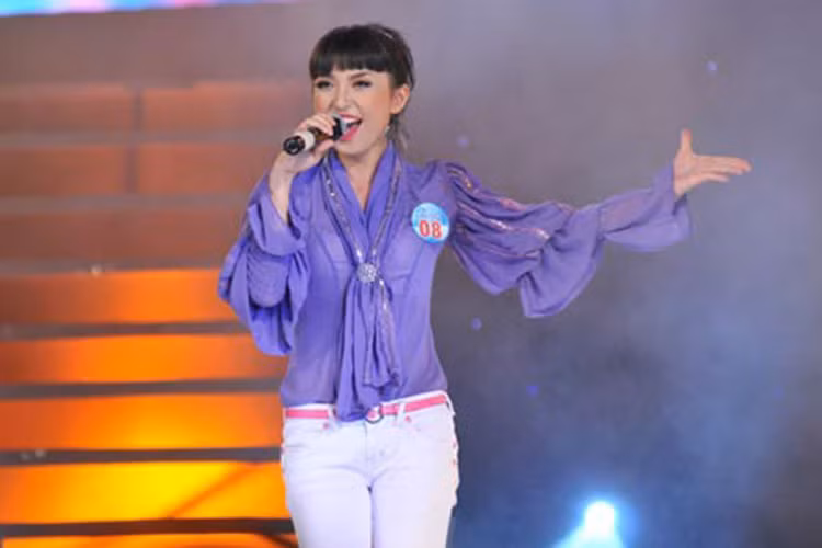 Năm 2009, Như Quỳnh tham gia cuộc thi Ngôi sao Tiếng hát truyền hình. Ảnh: Nguoilaodong