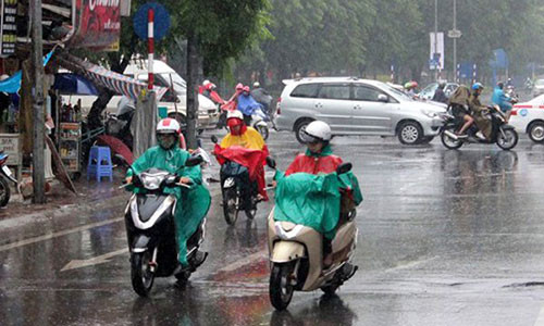 Miền Bắc mưa dông từ hôm nay đến hết ngày mai.