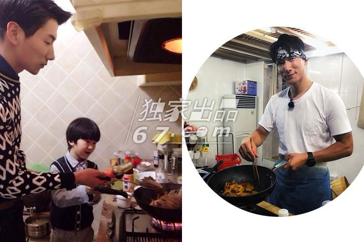 Siêu mẫu Trương Lượng thường xuyên dạy con trai nấu ăn. Anh và con trai gây chú ý sau khi tham gia chương trình "Bố ơi, mình đi đâu thế?".