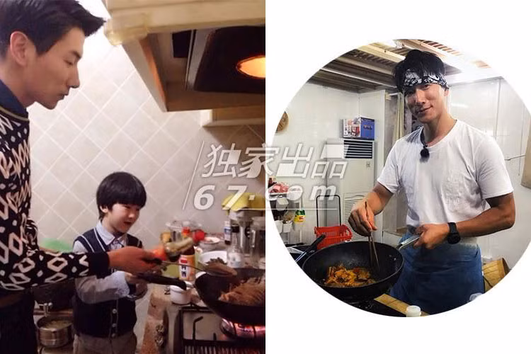 Siêu mẫu Trương Lượng thường xuyên dạy con trai nấu ăn. Anh và con trai gây chú ý sau khi tham gia chương trình "Bố ơi, mình đi đâu thế?".