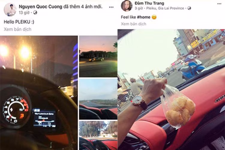 Dịp Tết Nguyên Đán 2018, Đàm Thu Trang được cho là về quê ăn Tết cùng Cường Đô la ở Gia Lai. Ảnh: chụp màn hình