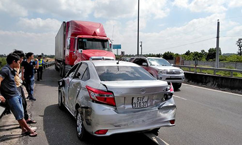 Hiện trường vụ tai nạn.