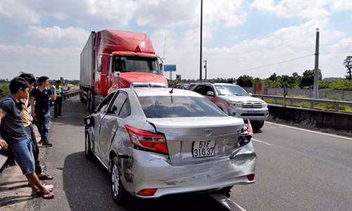 Hiện trường vụ tai nạn.