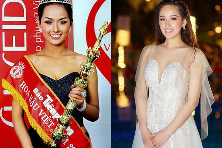 Mai Phương Thúy hồi đăng quang Hoa hậu Việt Nam 2006 đen nhẻm, khá tròn trịa. Sau 12 năm đoạt vương miện, cô đã "lột xác". Ảnh: Yan