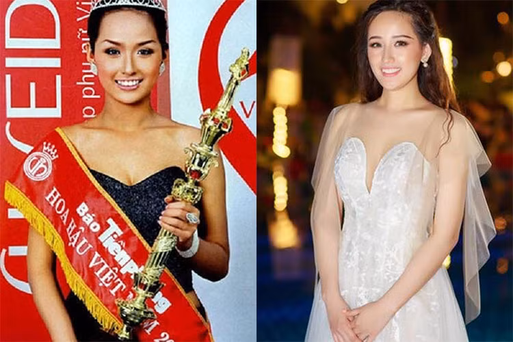 Mai Phương Thúy hồi đăng quang Hoa hậu Việt Nam 2006 đen nhẻm, khá tròn trịa. Sau 12 năm đoạt vương miện, cô đã "lột xác". Ảnh: Yan