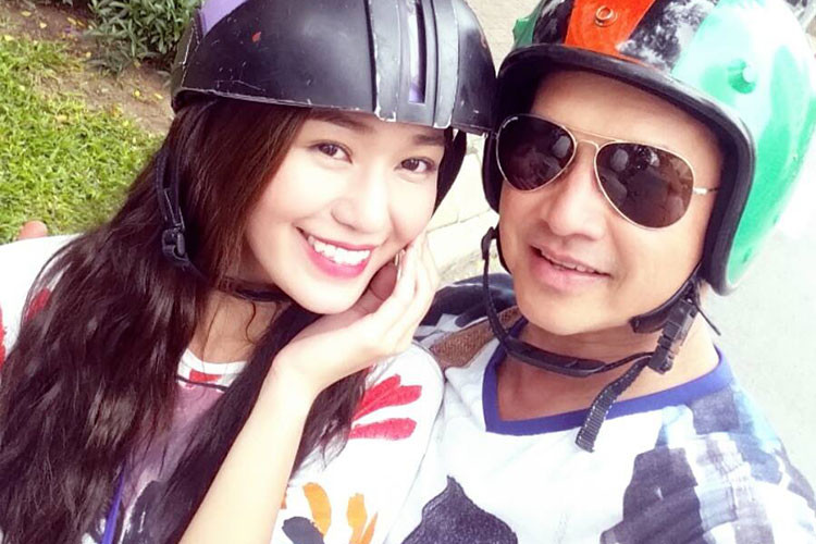 Quang Minh đóng chung phim với Khánh My trong một bộ phim điện ảnh.