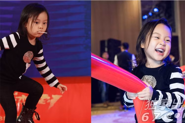 Bé Điềm Hinh được biết đến là nhóc tì nhà sao Hoa ngữ khá hiếu động, rất đáng yêu và hiểu chuyện.