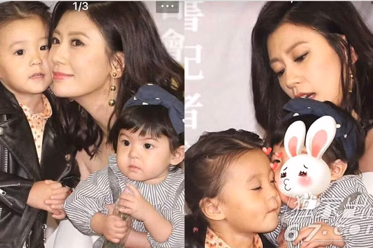 Tham gia một sự kiện cùng mẹ, con gái út của Giả Tịnh Văn bất ngờ òa khóc khi được chị gái cưng nựng.