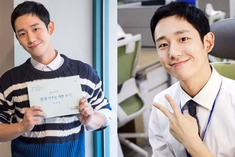 Hình ảnh Jung Hae In trên phim trường "Chị đẹp mua cơm ngon cho tôi". Ảnh: FBNV