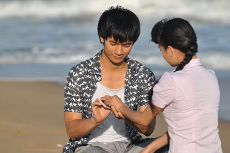 Năm 2013, Nhã Phương và Nhan Phúc Vinh đóng chung phim "Hương bưởi". Ảnh: Infonet