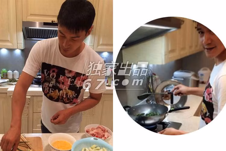 Lục Nghị luôn vui vẻ chuẩn bị bữa ăn cho gia đình.