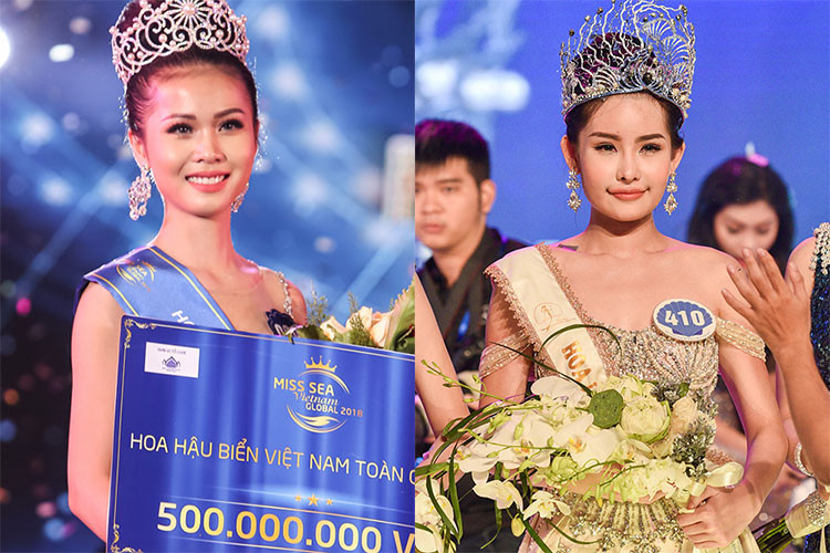 Sau khi để vuột vương miện vào tay Ngân Anh, Kim Ngọc tham gia cuộc thi Hoa hậu Biển Việt Nam Toàn cầu 2018 và giành ngôi vị hoa hậu. Ảnh: Zing