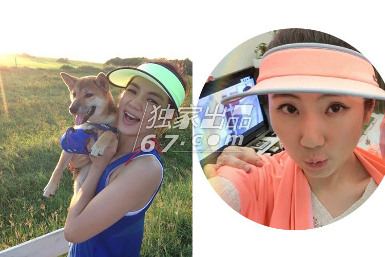 Selina - thành viên nhóm nhạc S.H.E đội mũ khi tiếp xúc với ánh nắng.