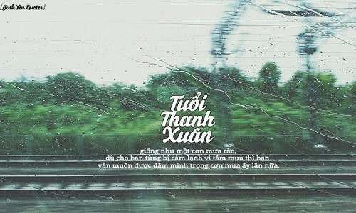 Tuổi thanh xuân giống như một cơn mưa rào...