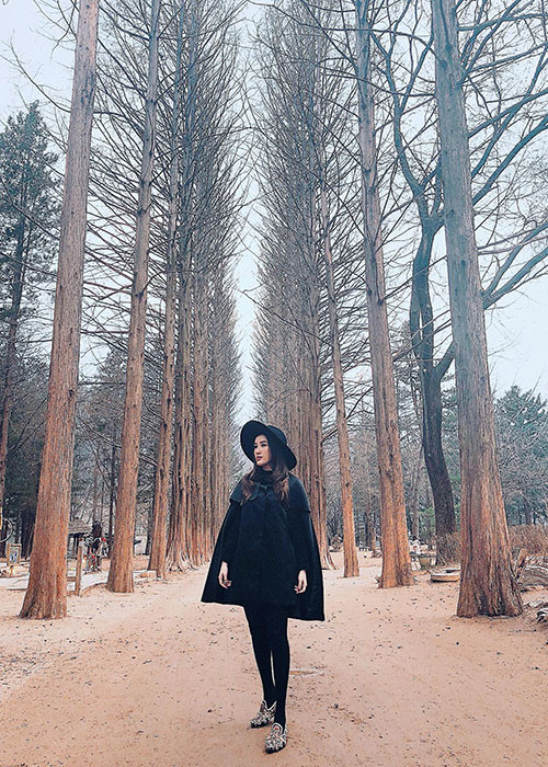 Bảo Thy đến thăm nơi quay phim “Bản tình ca mùa đông”.