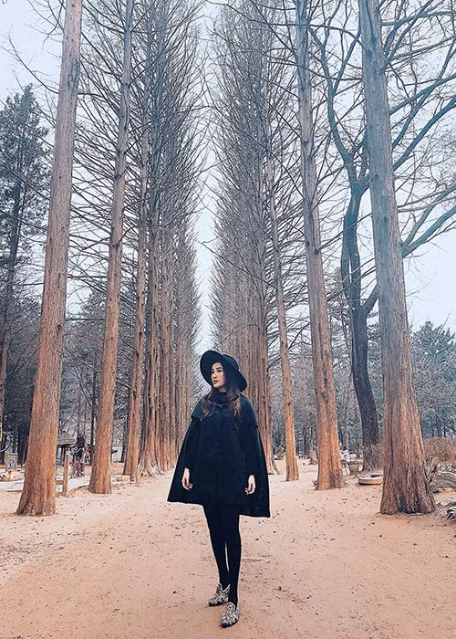 Bảo Thy đến thăm nơi quay phim “Bản tình ca mùa đông”.