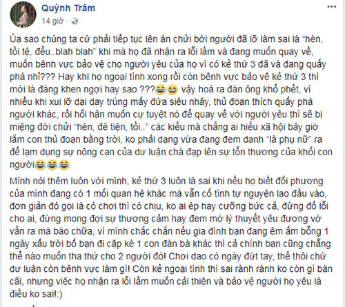 Chia sẻ của Quỳnh Trâm.