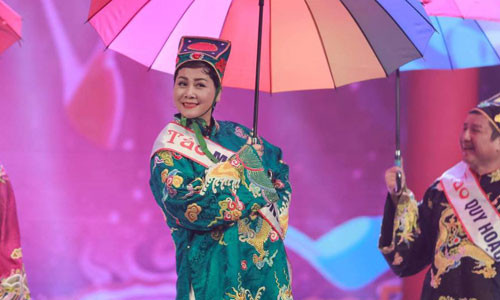 Nghệ sĩ Minh Hằng trong chương trình Táo Quân 2018. Ảnh: FBNV