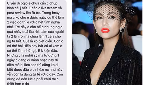 Tin nhắn đe dọa Võ Hoàng Yến ngày 25/3 được cho là gửi từ số của Mai Diệu Linh. Ảnh: NVCC.