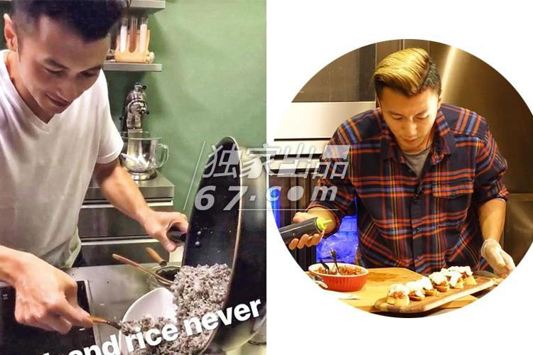 Tạ Đình Phong cũng không kém cạnh Châu Kiệt Luân ở khoản bếp núc. Anh nấu ăn trong phim, các gameshow.