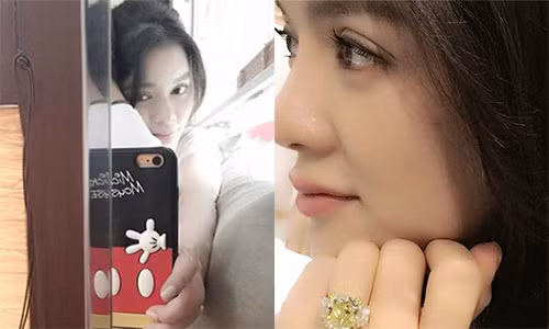 Lý Nhã Kỳ bên bạn trai. Ảnh: FBNV